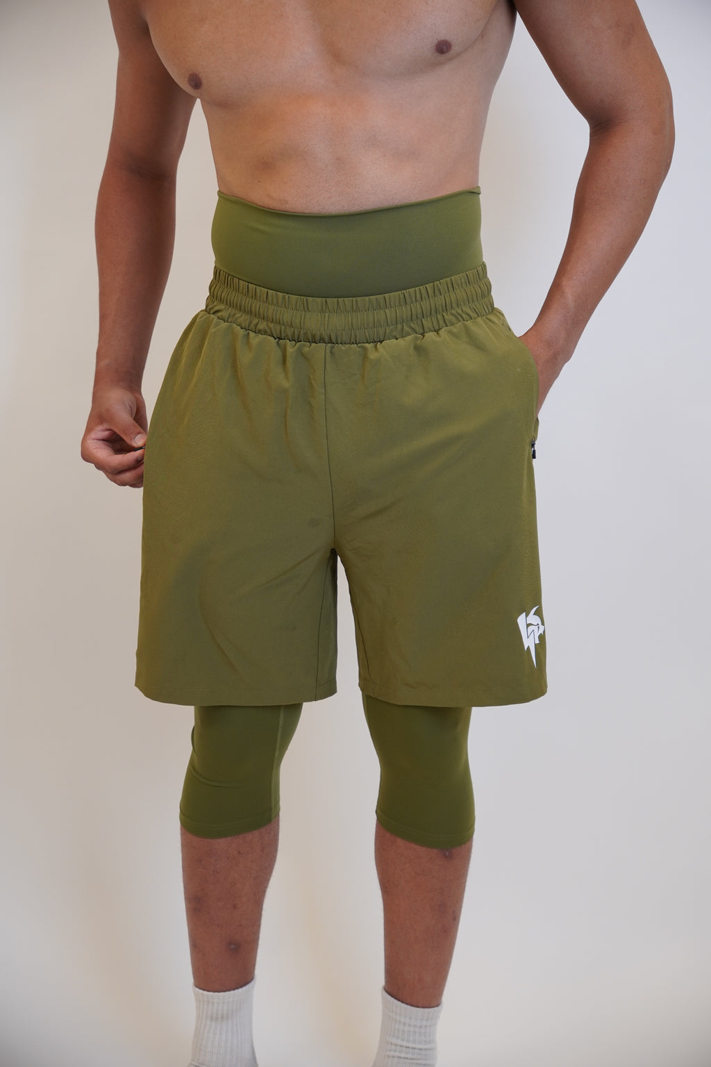 Ihsaan Awrah Shorts Khaki Green